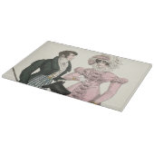 1823 Antiek bruiloft Man Vrouw Mode Snijplank (Hoek)