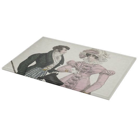 1823 Antiek bruiloft Man Vrouw Mode Snijplank (Hoek)