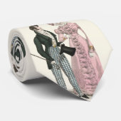 1823 Antiek bruiloft Man Vrouw Mode Stropdas (Opgerold)