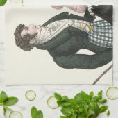 1823 Antiek bruiloft Man Vrouw Mode Theedoek (Gevouwen)