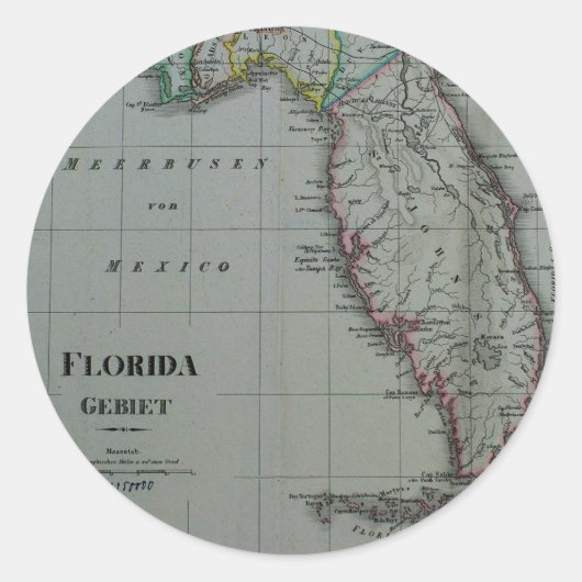 1823 Florida Map Stickers (Voorkant)