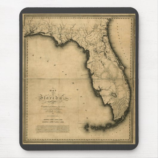 1823 Kaart van Florida Muismat (Voorkant)