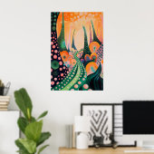 1824 Cosmic Surrealist Dreamscape Poster (Thuiskantoor)