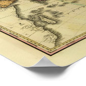 1825 Kaart van Azië door Henry Tanner Poster (Hoek)