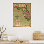 1829 Map of Florida Poster (Keuken)