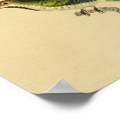 1830 Hummingbird Print Red Green (Hoek)