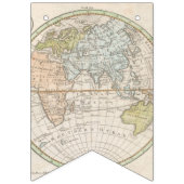 1831 Antieke Wereldkaart Reis Thema Vlaggetjes (Derde vlag)