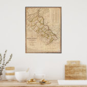 1831 Kaart van Bucks County Pennsylvania Poster (Keuken)