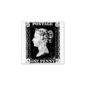 1840 Penny Black Postzegel Rubberstempel (Afrduk)