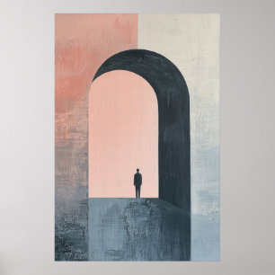 1843 Heroïsche figuur in Archway Poster