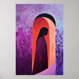 1844 Heroïsche figuur in Archway Poster