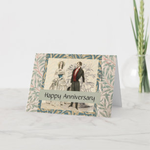 1844 Victoriaans huwelijk Artwork Kaart