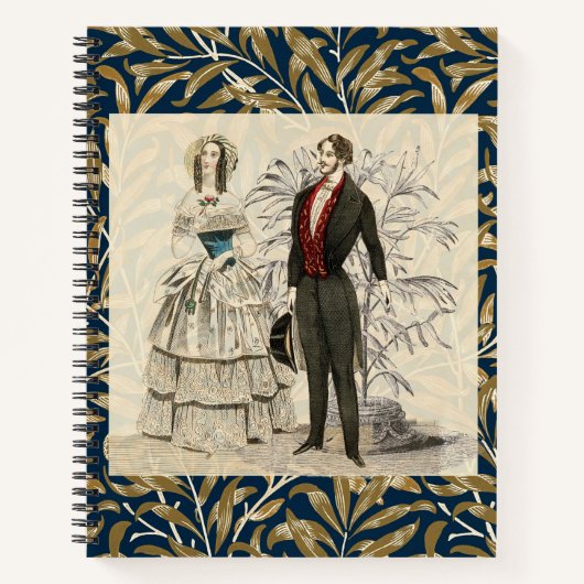  1844 Victoriaans huwelijk Artwork Notitieboek (Voorkant)