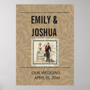  1844 Victoriaans huwelijk Artwork Poster
