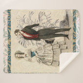  1844 Victoriaans huwelijk Artwork Sherpa Deken (Voorkant (horizontaal))