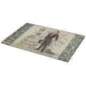 1844 Victoriaans huwelijk Artwork Snijplank (Hoek)