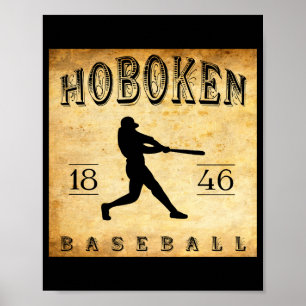 1846 Hoboken New Jersey honkbal T-shirt  Poster