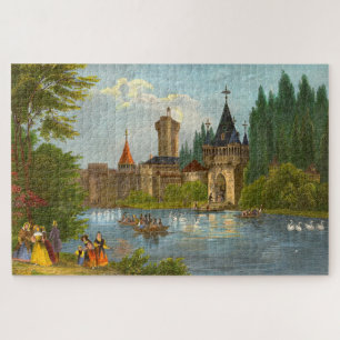 1850s print van kasteel Franzensburg Legpuzzel