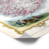 1851 Kaart van Ierland Poster (Hoek)