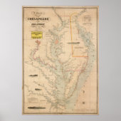 1852 Tableau des baies de Chesapeake et de Delawar (Devant)