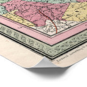 1853 North Carolina, Map,  Poster (Hoek)