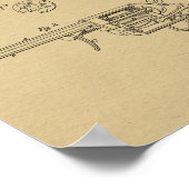 1854 Pistool Kunsttekentekening  Poster (Hoek)