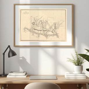 1858 Col. Waugh Everest & Deodanga kaartposter Poster