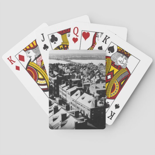 1859: De stad Boston, Massachusetts Pokerkaarten (Achterkant)