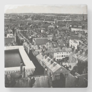 1859: De stad Boston, Massachusetts Stenen Onderzetter
