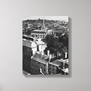 1859: Een uitzicht van Boston die naar het zuiden Canvas Afdruk