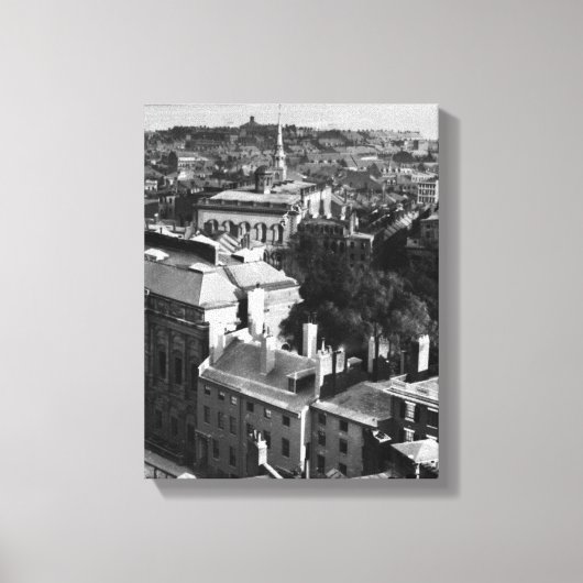 1859: Een uitzicht van Boston die naar het zuiden  Canvas Afdruk (Voorkant)