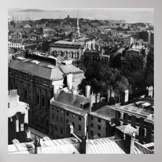 1859: Een uitzicht van Boston die naar het zuiden Poster (Voorkant)