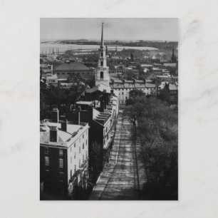 1859: Een uitzicht van Boston uit het State House Briefkaart