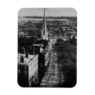 1859: Een uitzicht van Boston uit het State House Magneet