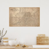 1859 Kaart van Virginia Poster (Keuken)