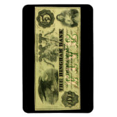 1860 Hingham Massachusetts 5 dollar biljet Magneet (Verticaal)