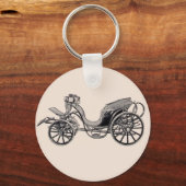 1860 Skelet-Boot Victoria 2-paarden Sleutelhanger (Voorkant)