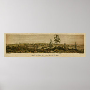 1860 Uitzicht Victoria, Vancouver Poster