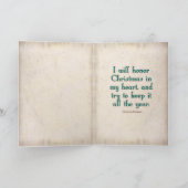 1860's Kerstmis Feestdagen Kaart (Binnen)