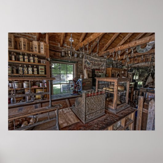 1860's OUDE WEST GENERAL STORE - MONTANA Poster (Voorkant)