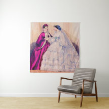 1861 Franse mode bord bruiloft