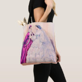 1861 Franse modeplaat trouwjurk Draagtas (Dichtbij)