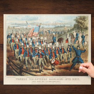  1862 Yankee-vrijwilligers die in Dixie marcheren Legpuzzel