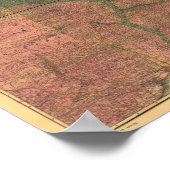 1863 Rail & Civil War Map van VS en Canada Poster (Hoek)