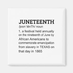 1865 Afrikaanse Amerikaanse Zwarte Definitie Magneet