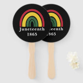 1865 Afrikaanse Amerikaanse zwarte geschiedenis Handwaaier (Voorkant en achterkant)