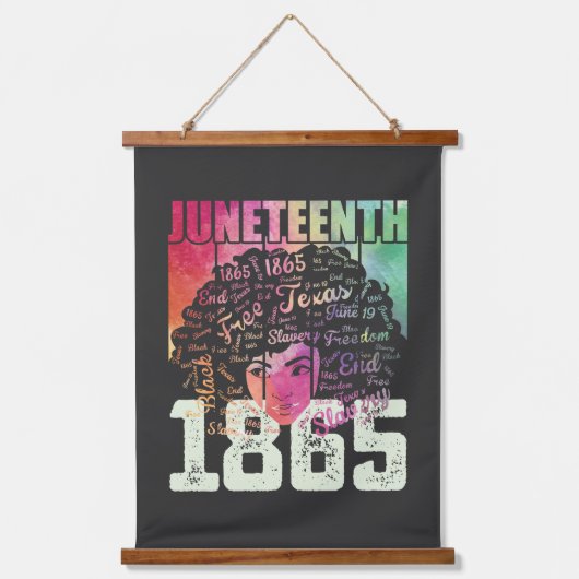 1865 Afrikaanse Amerikaanse zwarte vrijheid Hangend Wandkleed (Voorkant)