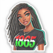 1865 Black Excellence Sticker (Voorkant)