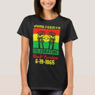 1865 Black Freedom African F T-shirt