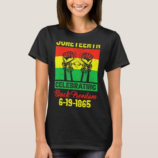 1865 Black Freedom African F T-shirt (Voorkant)